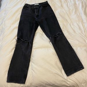 Ultra High Rise 90s Straight Black Jeans